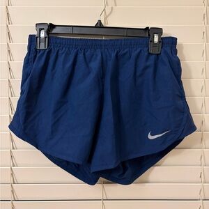 Nike Dri-Fit Tempo Running Athletic Shorts Women's Small Brief-Lined Navy Blue